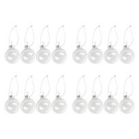 ABBY-Clear DIY Baubles Shatterproof Seamless Plastic XMAS Ball Home Tree Decor Gift - 60Mm QTY:16