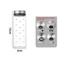 200/300/500ml High Borosilicate Glass Pepper Spice Shaker With Rotary Lid Seasoning Can Salt Sesame Solid Condiment Seal Bottle
