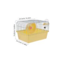 Portable Hamster Travel Carrier Cage ABS Material Spacious Small Animal Carrier for Hamsters Chinchillas Travel Outdoor Use Cage geltona