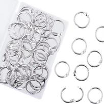 50Pcs Sturdy Loose Leaf Binder Rings Assorted Sizes Keychain Rings  Office Organization 50Pcs