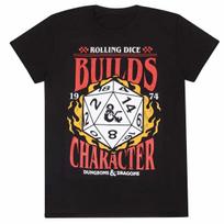 Dungeons And Dragons T-Shirt Rolling Dice Builds Character Official New Black XXXXL