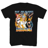 Men's Kane Brown Photo Real Flames T-shirt Medium Black S