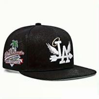 Madingi Unisex LA Siuvinėtos beisbolo kepurės Los Angeles Snapback kepurė Angelų sparnai Hip Hop kepurės Lauko reguliuojamos kasdienės apsauginės nuo saulės kepurės juoda