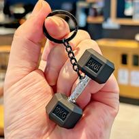 Gym Dumbbell Keychain Fashion 3D PVC Dumbbell Keychain Car Key Wallet Backpack Pendant Creative Gifts For Fitness Enthusiasts juoda