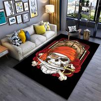 Pirate skull adventure theme carpet Yoga living room room decor children's crawling mat doormat area rug games mat 40x60cm