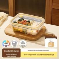 Cilock 1050ML 3-Compartment Glass Meal Prep Container
