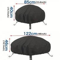 Outdoor Fire Pit Cover Round Waterproof Dustproof Sunproof Protector for BBQ Patio