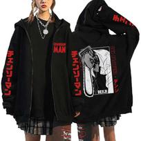 Chainsaw Man Pattern Print Hoodie Comic Trend Long Sleeved Harajuku Japanese Pullover Sweatshirt Long Sleeve S