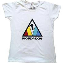 Imagine Dragons T Shirt Triangle Logo Official Womens Skinny Fit White M S