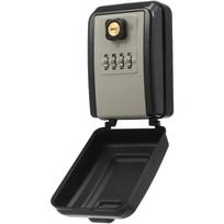 4 Digit Combination Key Lock Box with 3 Spare Keys Weatherproof Aluminum Alloy Anti-Theft Wall Mounted for Home Outdoor Storage