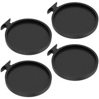 4Pcs Acoustic Panels Plant Holder Black Round/Square No Drilling Acoustic Panel Flower Pot Floating Shelf Bracket