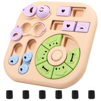 Dog Puzzle Toys Slow Feeder Interactive Food Tray Increase Puppy IQ Food Dispenser Slowly Eating Pet Cat Dogs Training Game smėlis