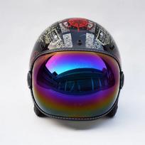 Vintage Motocross Bubble Visor  Motorcycle Goggles 3-Snap Fit Anti-UV Shield for Open Face Retro Helmet Lens Glasses Accessories