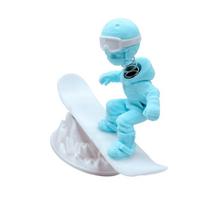 Fun Drift Skiing Man Statue Creative Car Center Console Decoration Office Desktop Statue Decor Ornaments Car Interior mėlyna