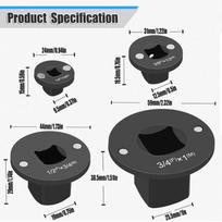 4pcs Impact Driver Socket Adapter Set 3/4  To 1  1/2  To 3/4  3/8  To 1/4  Low Profile Reducer For Hand Tools Wrench Accessories