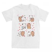 Bear And Panda Bubu Dudu Balloon T Shirt Unisex   Cotton T Shirts Summer ONeck Novelty Tee Shirt Cheap Oversized Clothes S