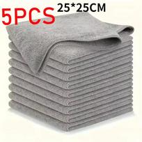 5PCS Thickened Microfiber Cleaning Cloths Lint-free Reusable Wipes Highly Absorbent Suitable For Car Windows Car Cleaning Tools