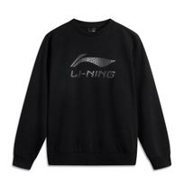 Li Ning Sports Life Collection Sweatshirt Unisex Case Black With Black Logo Pattern AWDV247-2 S