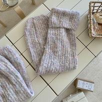 Foot Cover Kinted Leg Warmer Y2K Knit Long Stockings Fashion Winter Leg Warmers  Streetwear rožinė