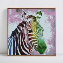 Siuvinėjimas kryželiu visiškai apvalus deimantinis piešimas gyvūnams 5D „pasidaryk pats“ gręžtuvas „Zebra“ deimantinis siuvinėjimas 30x30CM gray