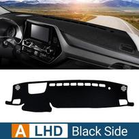 Car Dashboard Cover Avoid Light Pad Anti-UV Carpet Non-Slip Mats For Toyota Highlander XU70 Kluger   2022 2023 Hybrid A Black Side LHD