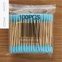 Baby Cotton Swabs Natural Cotton Buds Makeup First Aid Cleaning Nose Ear Sticks Biodegradable Chlorine-Free 100Pcs