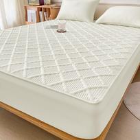 Mattress Protector Breathable 3D Air Queen Mattress Protector, Ultra Soft Cooling Mattress Cover Hypoallergenic Quiet Bed Cover 90x200cm Only Sheet