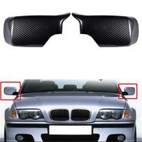 For 98-05 BMW E46 316i 318i 325i 330i Sedan Side Mirror Cover Carbon Fiber Look