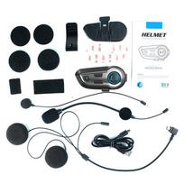 Music Interphone Bluetooth 5.3 Motorcycle Helmet Intercom Headset Waterproof 500m Intercomunicador Speaker Earphone 1-1 juoda