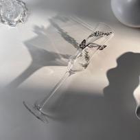 Drugelio deimanto šampano taurė Aukštos klasės stiklinė taurė Vestuvių tostinė taurė Aukštas-Gražus vestuvių dovana 101-200ml