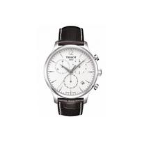 Tissot Elegance serijos kvarcinis mechanizmas Retro mados paprastas laikrodis Vyriški laikrodžiai Baltas plienas Oda T063.617.16.037.00 Regular Watch Box