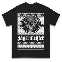 Jagermeister megztas efektas Kalėdiniai marškinėliai T-shirt Vyriški Moteriški Unisex Viršutiniai drabužiai Marškinėliai L