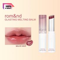 rom&nd GLASTING MELTING BALM 05-07/11-12/14-15, Glowy Hydrating Lip Balm, Smooth Texture, Long-Lasting Color, K-Beauty, Korean Makeup 12 VEILED ROSE beige