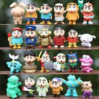24pcs/Set Anime Crayon Shin Chan Action Figure Toy Mini Figurines Desktop Home Decoration Collection Model Playthings Gifts