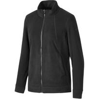 Skechers Basic Sports Series Solid Color Comfortable Skin-Friendly Fleece Jacket Women jackets Carbon-Black P424W123-0018 S