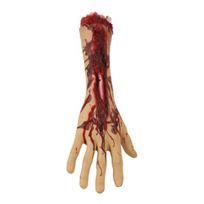 Halloween Fake Severed Hands Foot Prop Scary Blood Broken Dead Body Parts Realistic Latex Human Residual for Haunted House Prank Party Supplies B