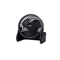 Deli USB Desktop Fan, Two-Speed Mini Quiet Fan, U-Shaped Base, Black, USB juoda