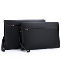 Vyriška rankinė Kietos PU odos Verslo vyriška piniginė Kortelių dėklas Vokelis Sankabos rankinė Dizainerio prabangi rankinė Sacoche Homme Sac A Main 28cmX2.5cmX18cm juoda