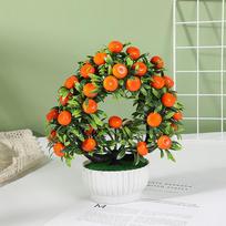 Faux Heartshaped Fruit Bonsai 42 Pack Decorative Artificial Flower For Home Office Orange