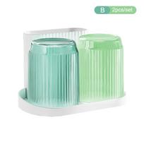 Wall Mounted Toothbrush Holder No Drill Mouthwash Cup Toothpaste Dispenser Storage Bathroom Facial Cleanser And Razor Organizer