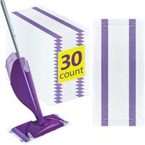 30 vienetų vienkartinių Wetjet šluostės įklotų papildymų Swiffer Wet Jet, Purškiamų drėgnų šluostės įklotų papildymas, Didelio našumo šluotos įklotų papildymai, Universalus daugiafunkcinis grindų valymas 30-Pack balta