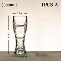 Lead-Free Thickened Football Beer Glasses, 300ml/450ml Soccer Pint Cups, 1/2 Pcs Clear Tumblers for Bar Party, Sports Fan Gift