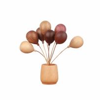 Handmade Wooden Balloon Ornament Solid Wood Balloon Figurine Handmade Balloon  Room Decor Style B