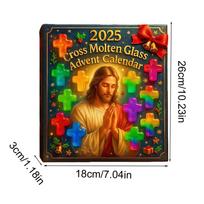 Christmas Advent Countdown Calendar 2D Acrylic Winter Advent Decoration 24 Days Christmas Countdown Bible Verse Calendar For Other