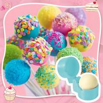 Cake Pop Mold Round Dessert Maker Mold Easy-Release Dessert Maker Aid For Soft Clay Chocolate Rice Balls Mochi Cookie Holiday China Mainland