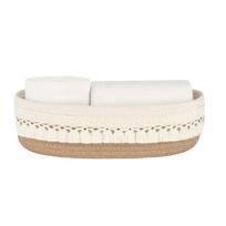 Cotton Rope Woven Storage Basket Bohemian Style Save Space Sundries Organizer Large Capacity with Tassel Items Storage Basket