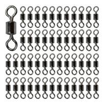 ABBY-Rotary Fishing Rolling Stainless Steel Drum Triple Rotary Bearing Connector Solid Ring Fishing Accessories
