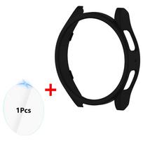 Glass+Case for Samsung Galaxy Watch 6 40mm 44mm PC Screen Protector Bumper For Galaxy Watch 6 Classic 43mm 47mm Protective Cover Galaxy Watch 6 40mm