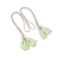 2PCS Minimalist Tulip Curtain Straps Mesh Flower Elegant Curtains Tie Rope Hanging Cords Decorative Curtain Buckle Bedroom žalia