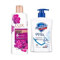 LUX Peony Shower Milk & Safeguard Hand Wash Bundle